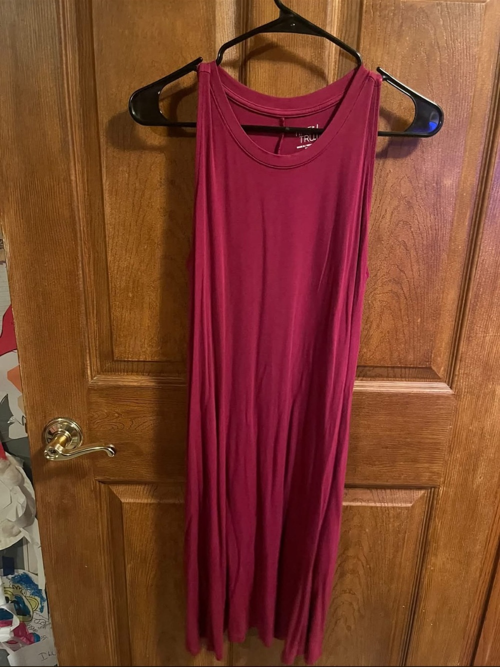 Time and Tru Sleeveless Berry Maxi Dress